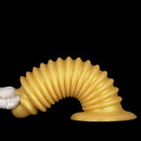 6.88in 9.84in Gold Silicone Threaded Giant Dildo Butt Plug For Fisting