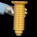 6.88in 9.84in Gold Silicone Threaded Giant Dildo Butt Plug For Fisting