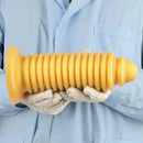 6.88in 9.84in Gold Silicone Threaded Giant Dildo Butt Plug For Fisting