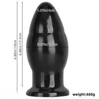 6.88in Big PVC Butt Plug Dildo Sexual Wellness Bold Design Anal Sex Toy