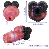 6.88in Dog Knot Dildo Male Masturbator Silicone Soft Fantasy Odd Cock