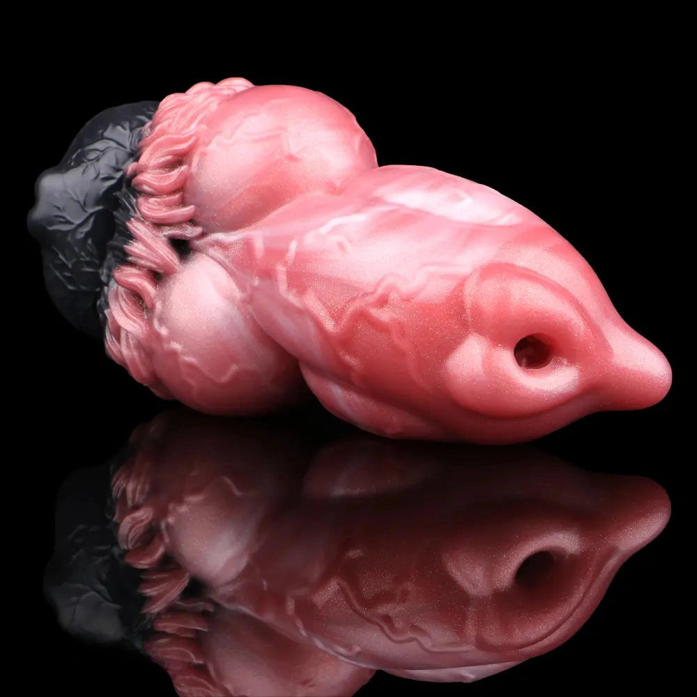 6.88in Dog Knot Dildo Male Masturbator Silicone Soft Fantasy Odd Cock