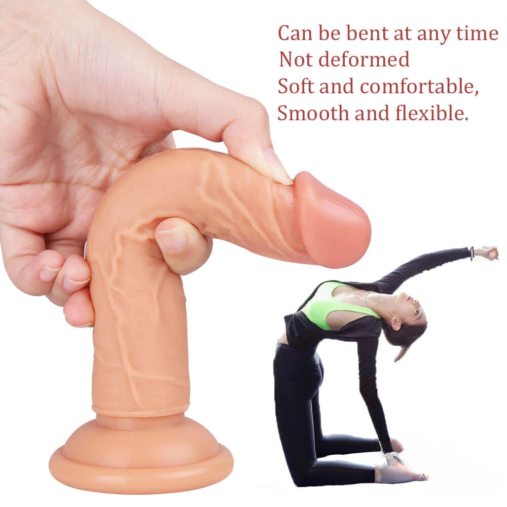 6.88in Real Skin Feeling Small Penis Dildo Adult Sex Toy For Female