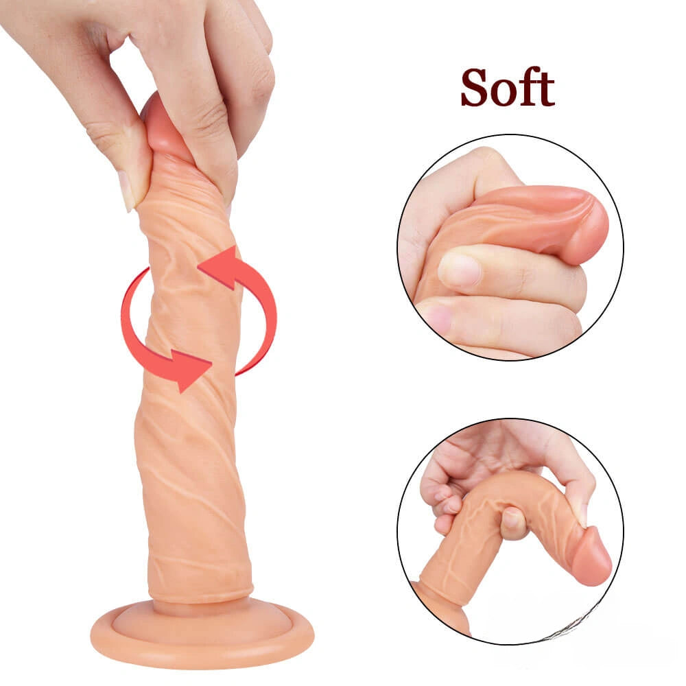 6.88in Real Skin Feeling Small Penis Dildo Adult Sex Toy For Female