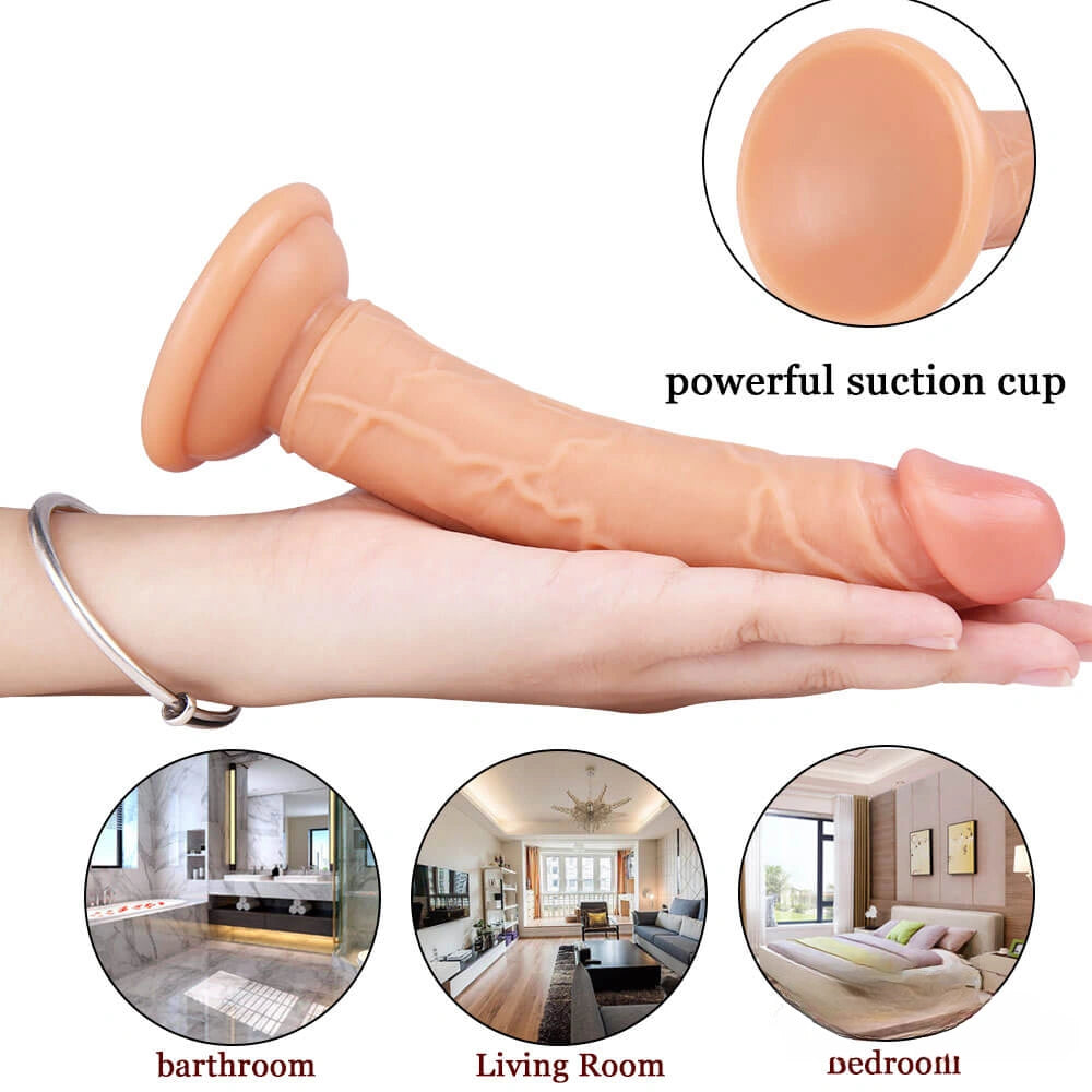 6.88in Real Skin Feeling Small Penis Dildo Adult Sex Toy For Female