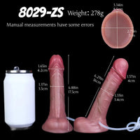 6.88in Realistic Cock Couples Flirting Double Layer Squirting Strap on Dildo