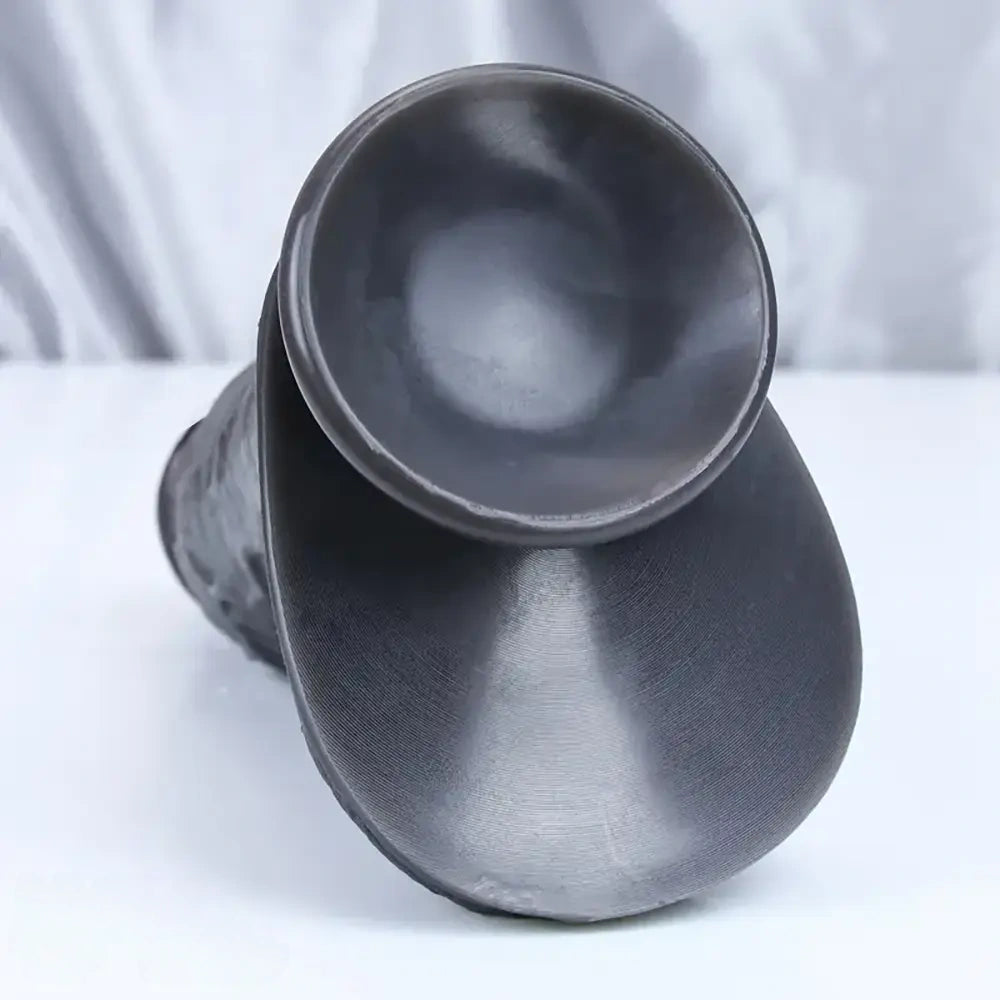 6.88in Realistic Ebony Silicone Soft Skin Dildo For Couple Sex Play