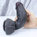6.88in Realistic Ebony Silicone Soft Skin Dildo For Couple Sex Play