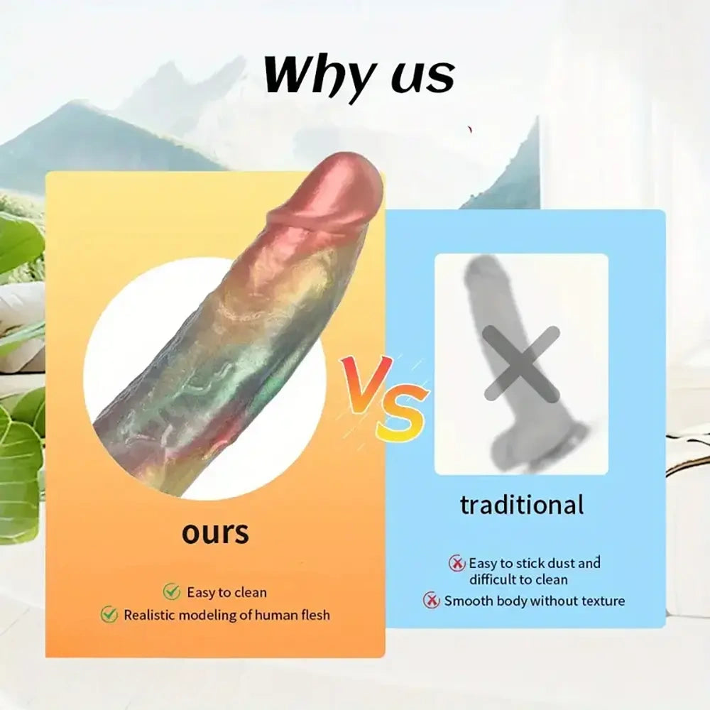 6.88in Realistic Flexible Liquid Silicone Dildo with Suction Cup