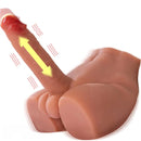 6.88in Realistic Grain Fascial Veins Vibrating Thrusting Lifelike Sex Torso Dildo