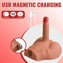 6.88in Realistic Grain Fascial Veins Vibrating Thrusting Lifelike Sex Torso Dildo