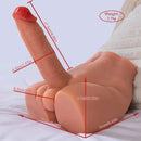 6.88in Realistic Grain Fascial Veins Vibrating Thrusting Lifelike Sex Torso Dildo