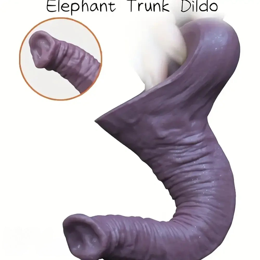 6.88in Soft Silicone Elephant Trunk Dildo Vaginal G-Spot Animal Stimulator