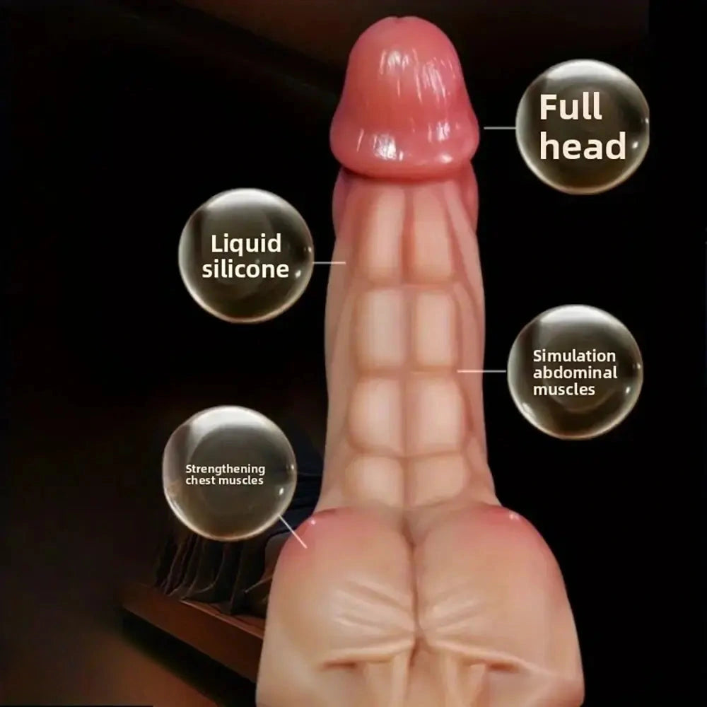 6.89in 7.68in 8.66in Muscle-Like Silicone Floppy Dildo Sex Toy For Men Women
