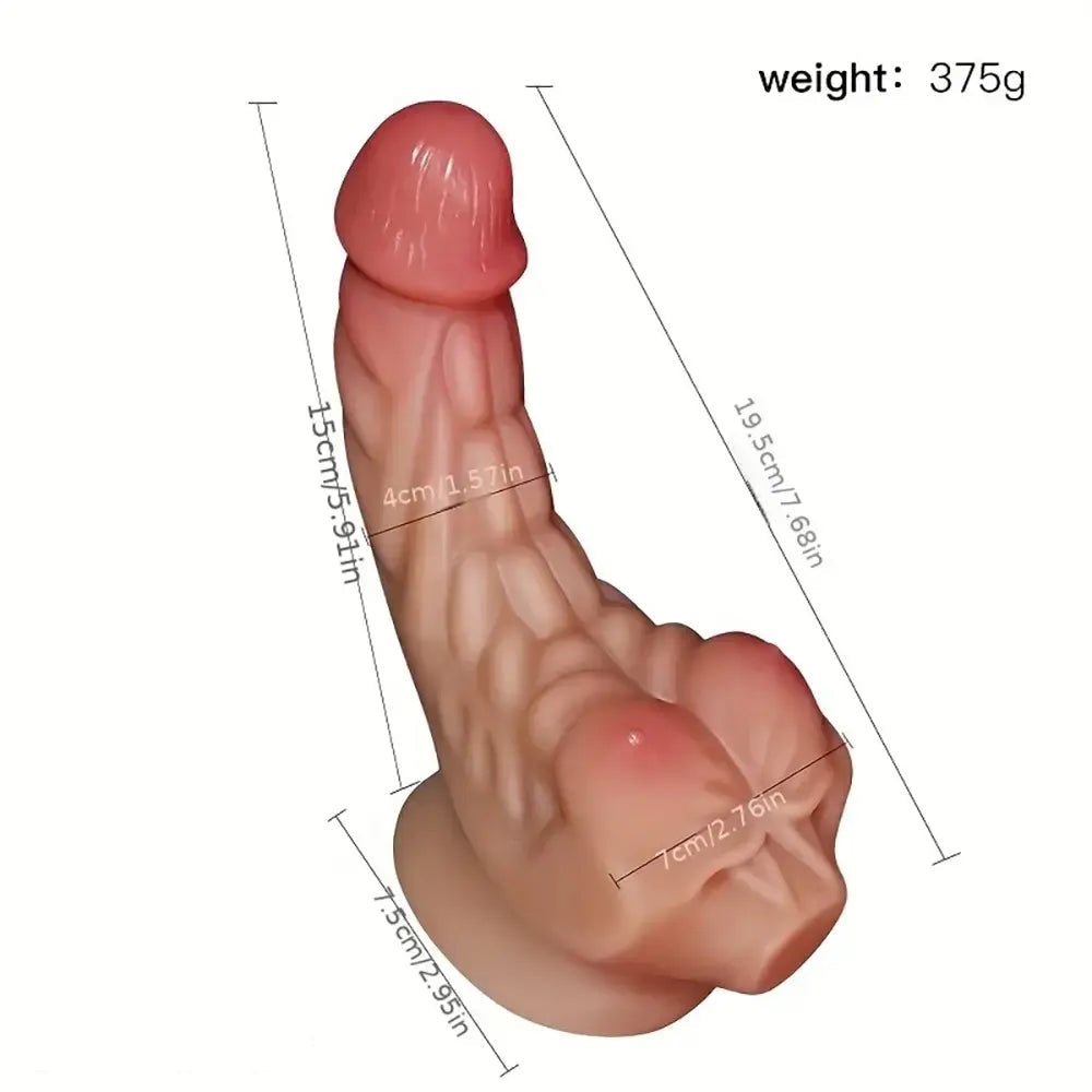 6.89in 7.68in 8.66in Muscle-Like Silicone Floppy Dildo Sex Toy For Men Women