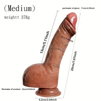 6.89in 7.87in 8.07in Realistic Soft Silicone Dildo With Suction Cup