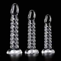6.89in 7.87in 9.06in Clear Dragon Scale Big Male Dildo For Stimulation