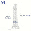 6.89in 7.87in 9.06in Clear Dragon Scale Big Male Dildo For Stimulation