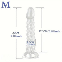 6.89in 7.87in 9.06in Clear Dragon Scale Big Male Dildo For Stimulation