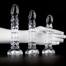 6.89in 7.87in 9.06in Clear Dragon Scale Big Male Dildo For Stimulation