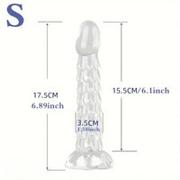 6.89in 7.87in 9.06in Clear Dragon Scale Big Male Dildo For Stimulation