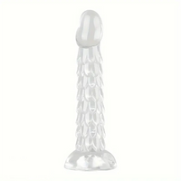 6.89in 7.87in 9.06in Clear Dragon Scale Big Male Dildo For Stimulation