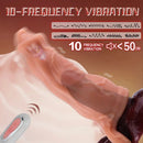 6.89in 7.88in Vibrating Cock Sleeve Dildo Stretchy Penis Ring Wearable Cover