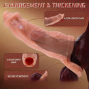 6.89in 7.88in Vibrating Cock Sleeve Dildo Stretchy Penis Ring Wearable Cover