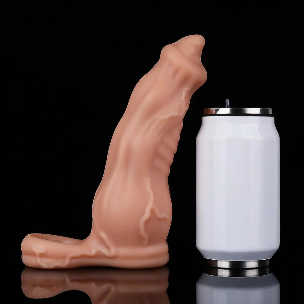 6.89in 7.88in Vibrating Cock Sleeve Dildo Stretchy Penis Ring Wearable Cover