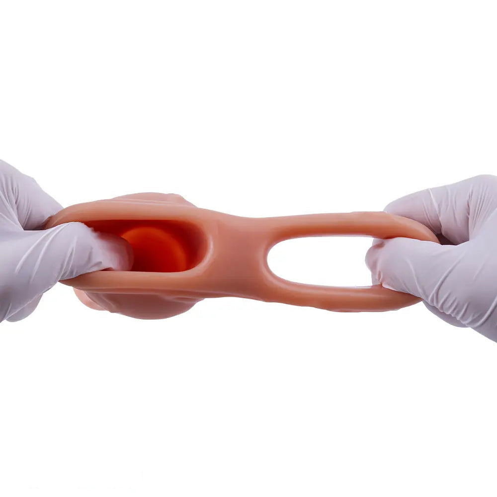 6.89in 7.88in Vibrating Cock Sleeve Dildo Stretchy Penis Ring Wearable Cover
