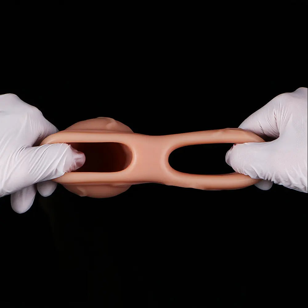 6.89in 7.88in Vibrating Cock Sleeve Dildo Stretchy Penis Ring Wearable Cover