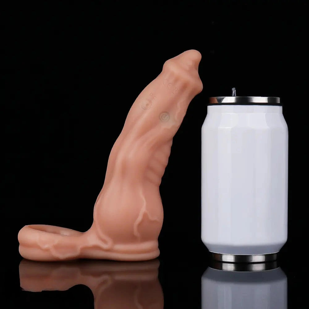 6.89in 7.88in Vibrating Cock Sleeve Dildo Stretchy Penis Ring Wearable Cover