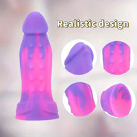 6.89in Body Safe Silicone Soft Odd Dildo For Women Men Strong Suction Cup