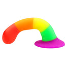 6.89in Colorful Silicone Soft Rainbow Dildo For Anal Vaginal Stimulation