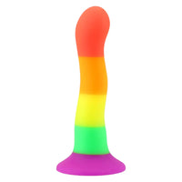 6.89in Colorful Silicone Soft Rainbow Dildo For Anal Vaginal Stimulation
