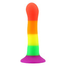 6.89in Colorful Silicone Soft Rainbow Dildo For Anal Vaginal Stimulation