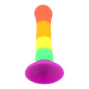 6.89in Colorful Silicone Soft Rainbow Dildo For Anal Vaginal Stimulation