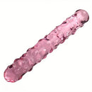 6.89in Crystal Clear Penis Glass Double Sided Spiked Dildo Masturbator