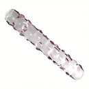 6.89in Crystal Clear Penis Glass Double Sided Spiked Dildo Masturbator