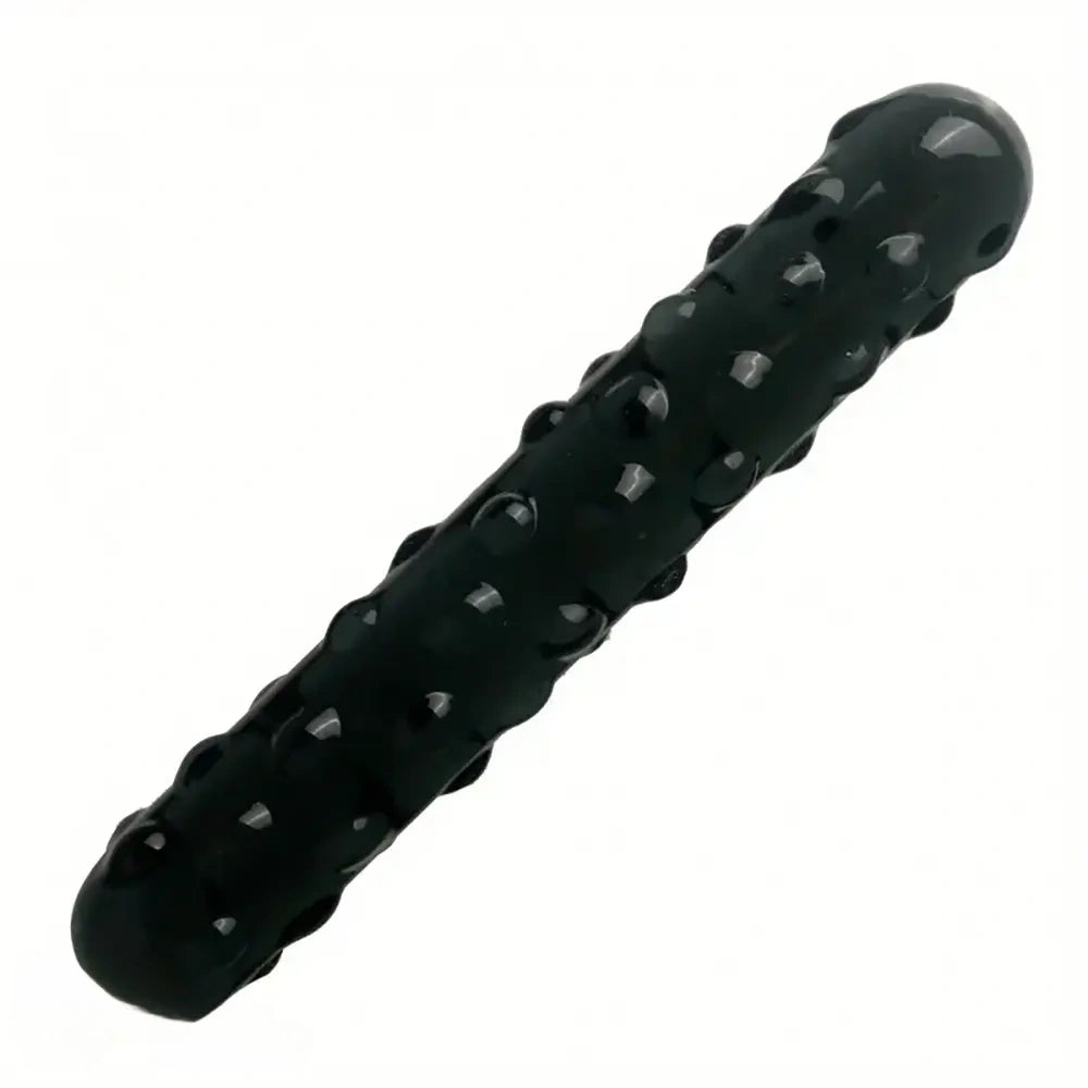 6.89in Crystal Clear Penis Glass Double Sided Spiked Dildo Masturbator