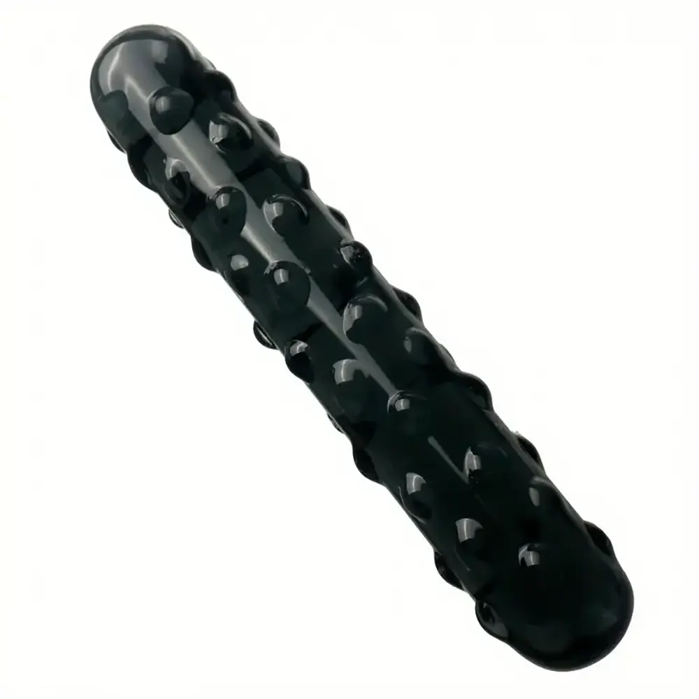 6.89in Crystal Clear Penis Glass Double Sided Spiked Dildo Masturbator