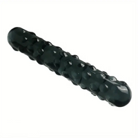6.89in Crystal Clear Penis Glass Double Sided Spiked Dildo Masturbator
