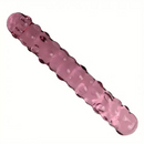 6.89in Crystal Clear Penis Glass Double Sided Spiked Dildo Masturbator