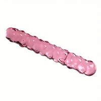 6.89in Crystal Clear Penis Glass Double Sided Spiked Dildo Masturbator