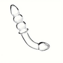 6.89in Double Headed Glass Dildo For Enhanced Pleasure With Beads