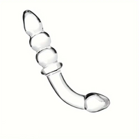 6.89in Double Headed Glass Dildo For Enhanced Pleasure With Beads
