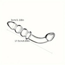 6.89in Double Headed Glass Dildo For Enhanced Pleasure With Beads