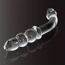 6.89in Double Headed Glass Dildo For Enhanced Pleasure With Beads