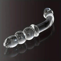 6.89in Double Headed Glass Dildo For Enhanced Pleasure With Beads