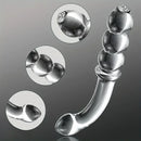 6.89in Double Headed Glass Dildo For Enhanced Pleasure With Beads